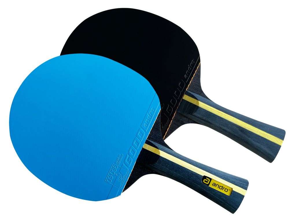 Andro 100 B Racket with Inzio Allround FL Good 1.8 blue and black