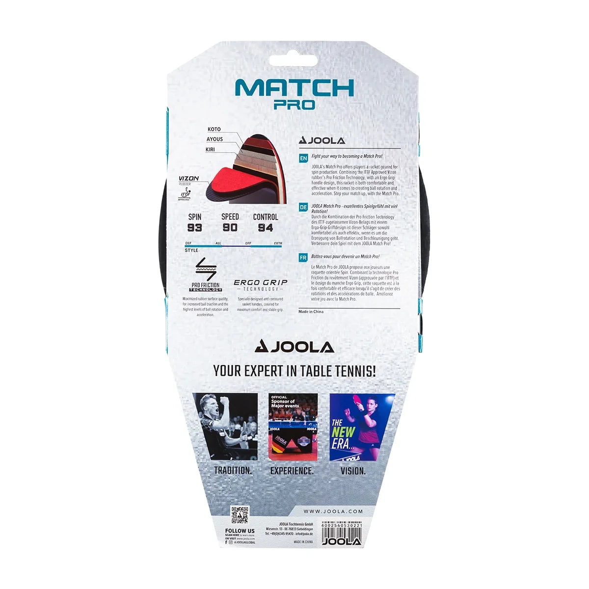 JOOLA Match Pro Table Tennis Racket