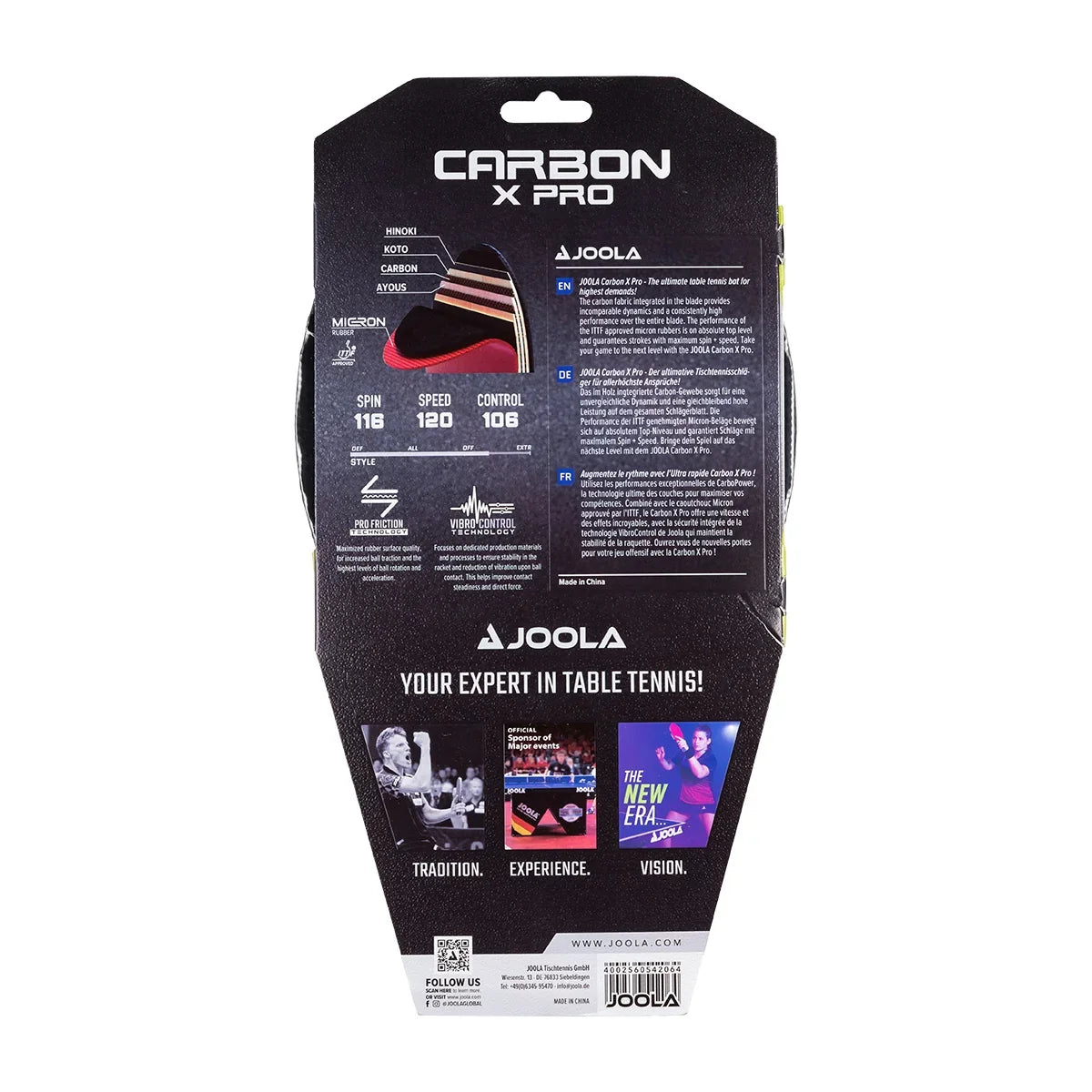 JOOLA Carbon X Table Tennis Racket