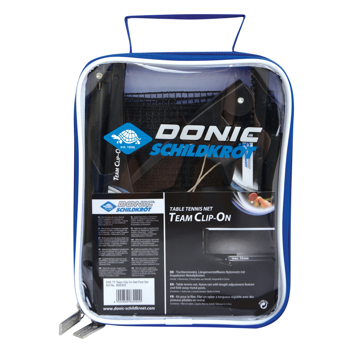Donic-Schildkröt 808302_Netzgarnitur_TeamClipOn 808302_Netzgarnitur_TeamClipOn_Verpackung.webp