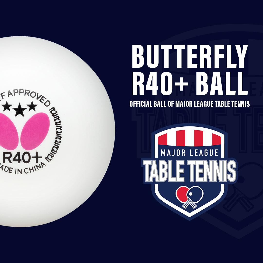Butterfly R40+ 3-Star Ball White