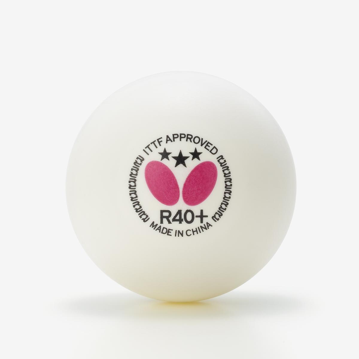 Butterfly R40+ 3-Star WTT Yokohama 2026-2028 Ball White 3-pack