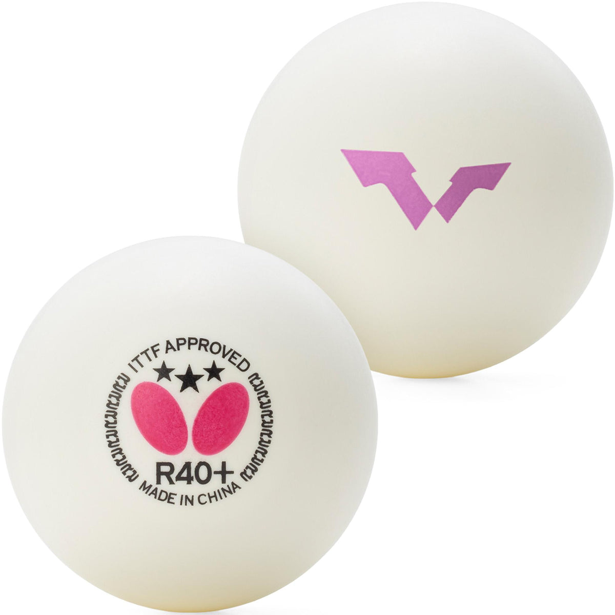Butterfly R40+ 3-Star WTT Yokohama 2026-2028 Ball White 3-pack