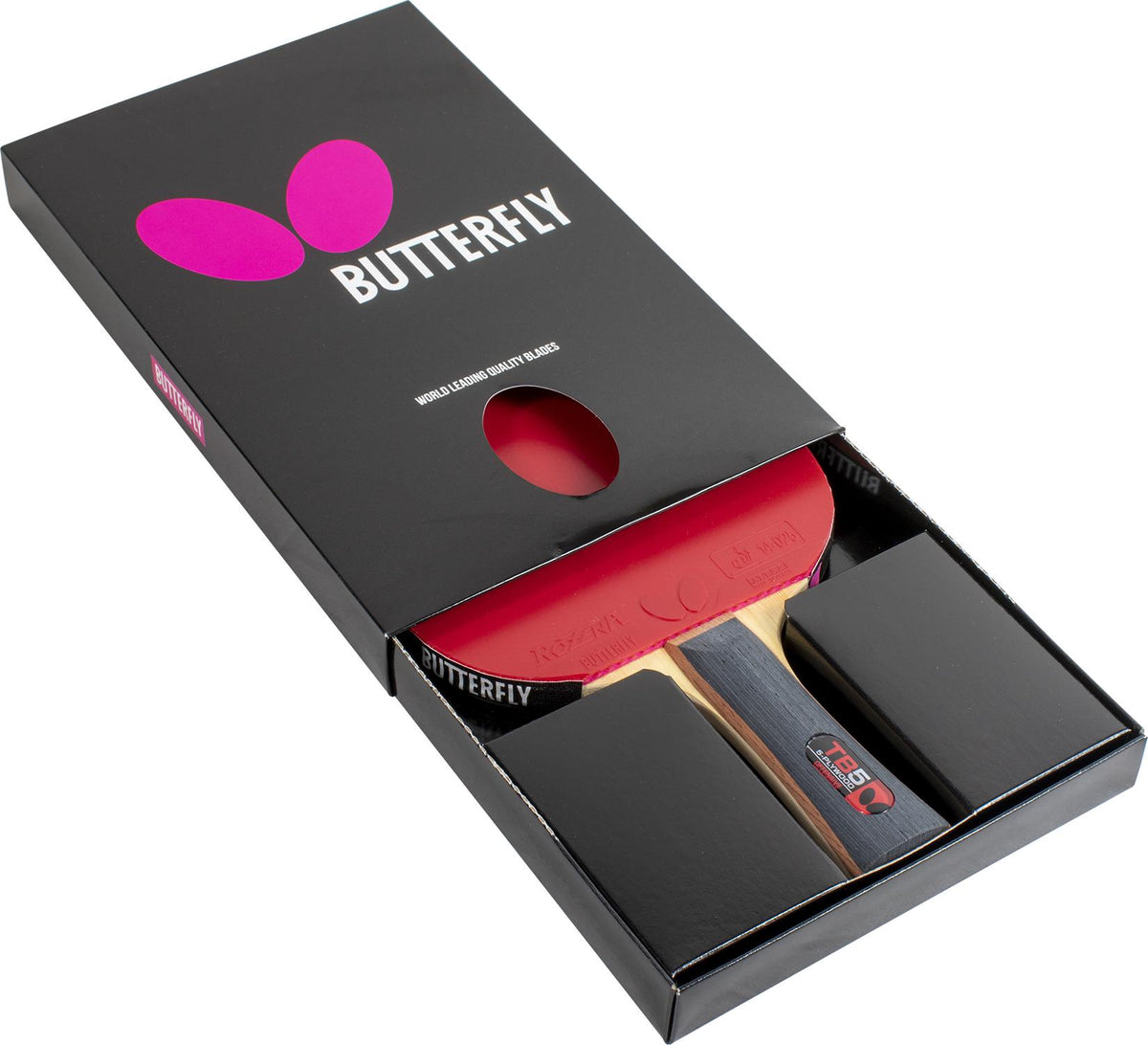 Butterfly TB5 Alpha Pro-Line with Rozena & Case Racket