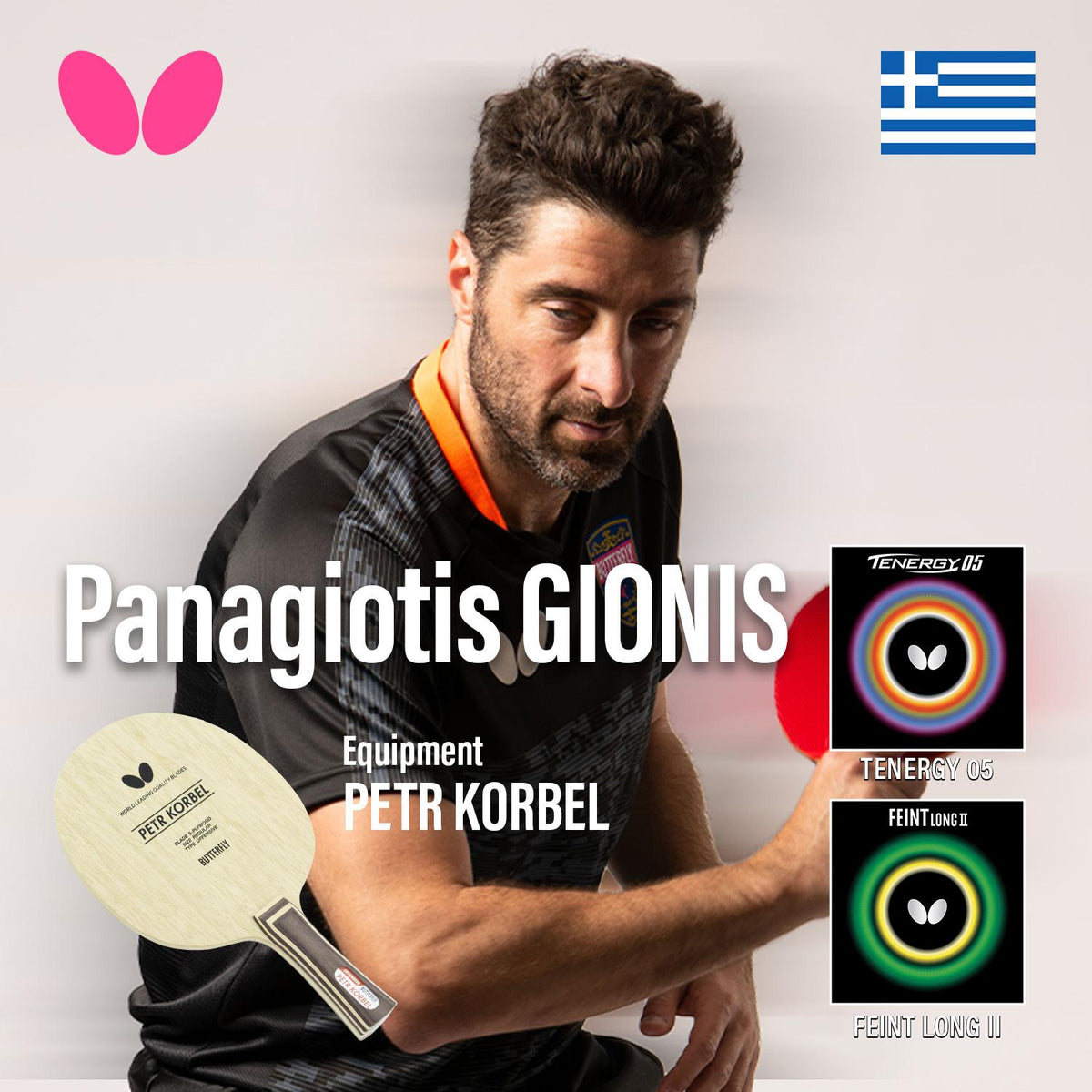 Butterfly Petr Korbel Pro-Line Racket + Tenergy 05 + Feint Long II