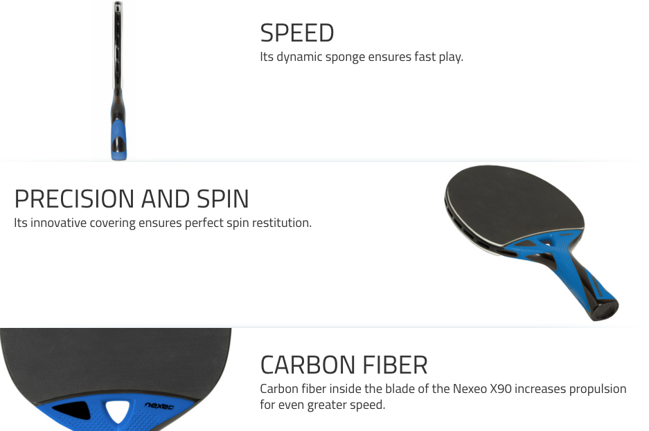 Cornilleau NEXEO X90 Carbon Fiber Racket