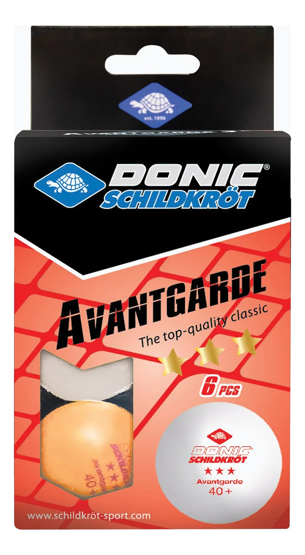 DONIC-Schildkröt Avantgarde 3* Plastic 40+ Balls (pack of 6)