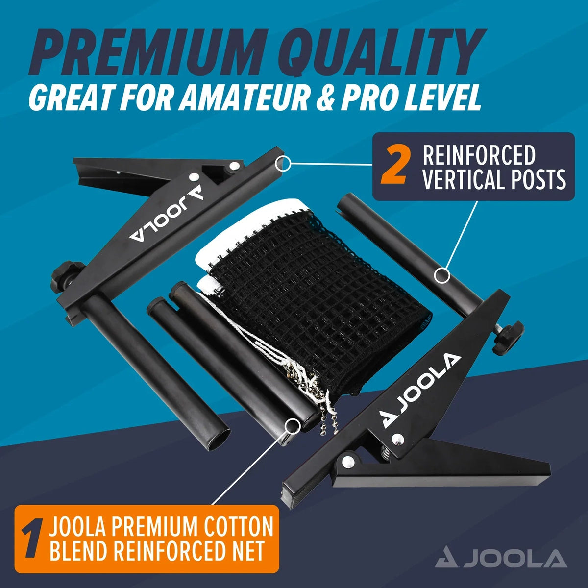 JOOLA Replacement Net for Quattro, Inside, Tour, Triumph and Conversion Top Net and Post Sets