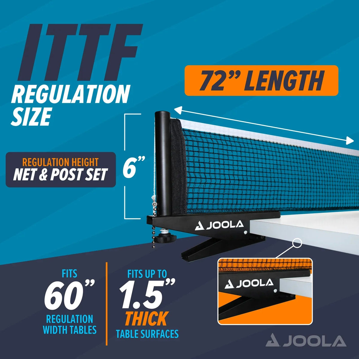 JOOLA Replacement Net for Quattro, Inside, Tour, Triumph and Conversion Top Net and Post Sets