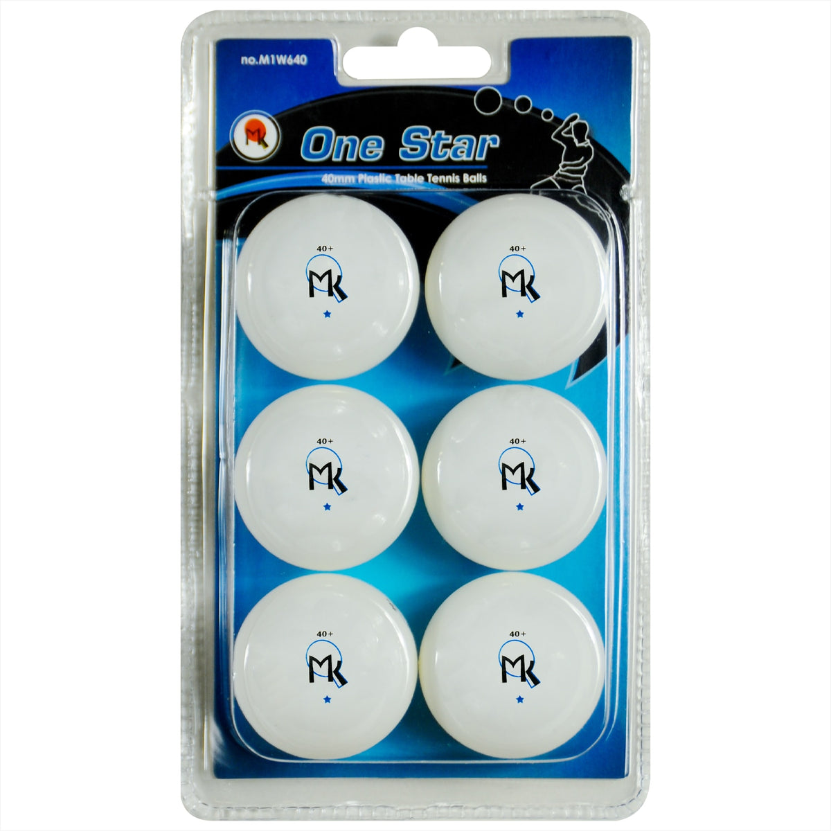 Butterfly MK 1-Star Balls White 6/clam