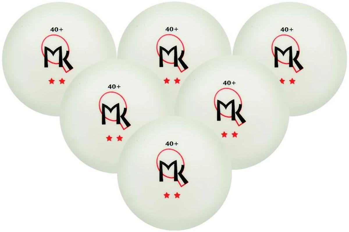 Butterfly MK 2-Star Balls White 6/clam