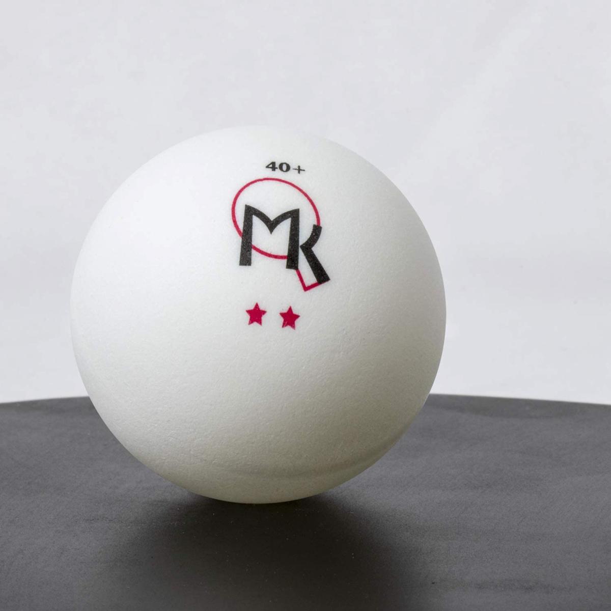 Butterfly MK 2-Star Balls White 6/clam