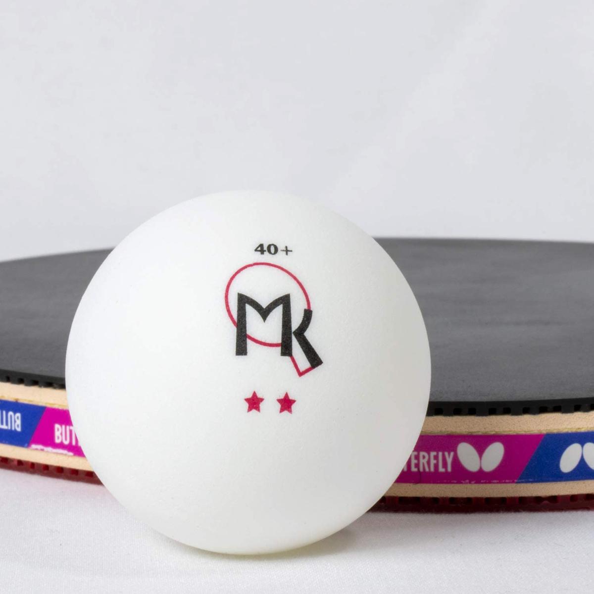 Butterfly MK 2-Star Balls White 6/clam