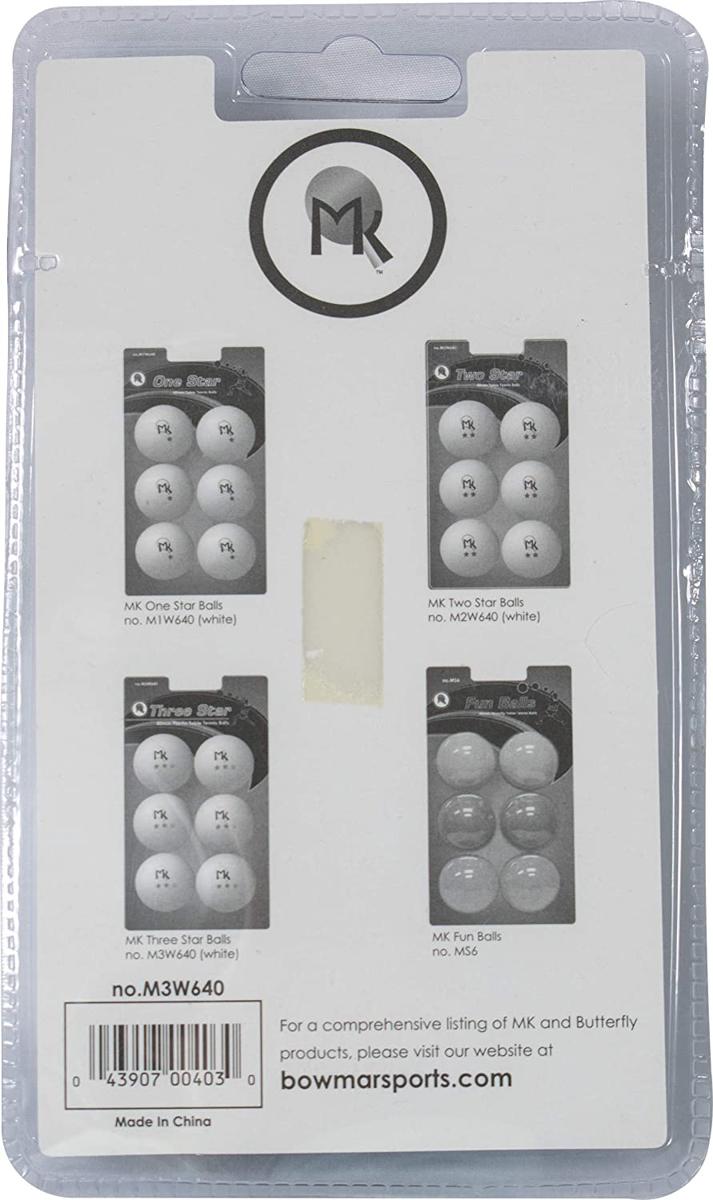 Butterfly MK Fun Balls (6 in Clampack)