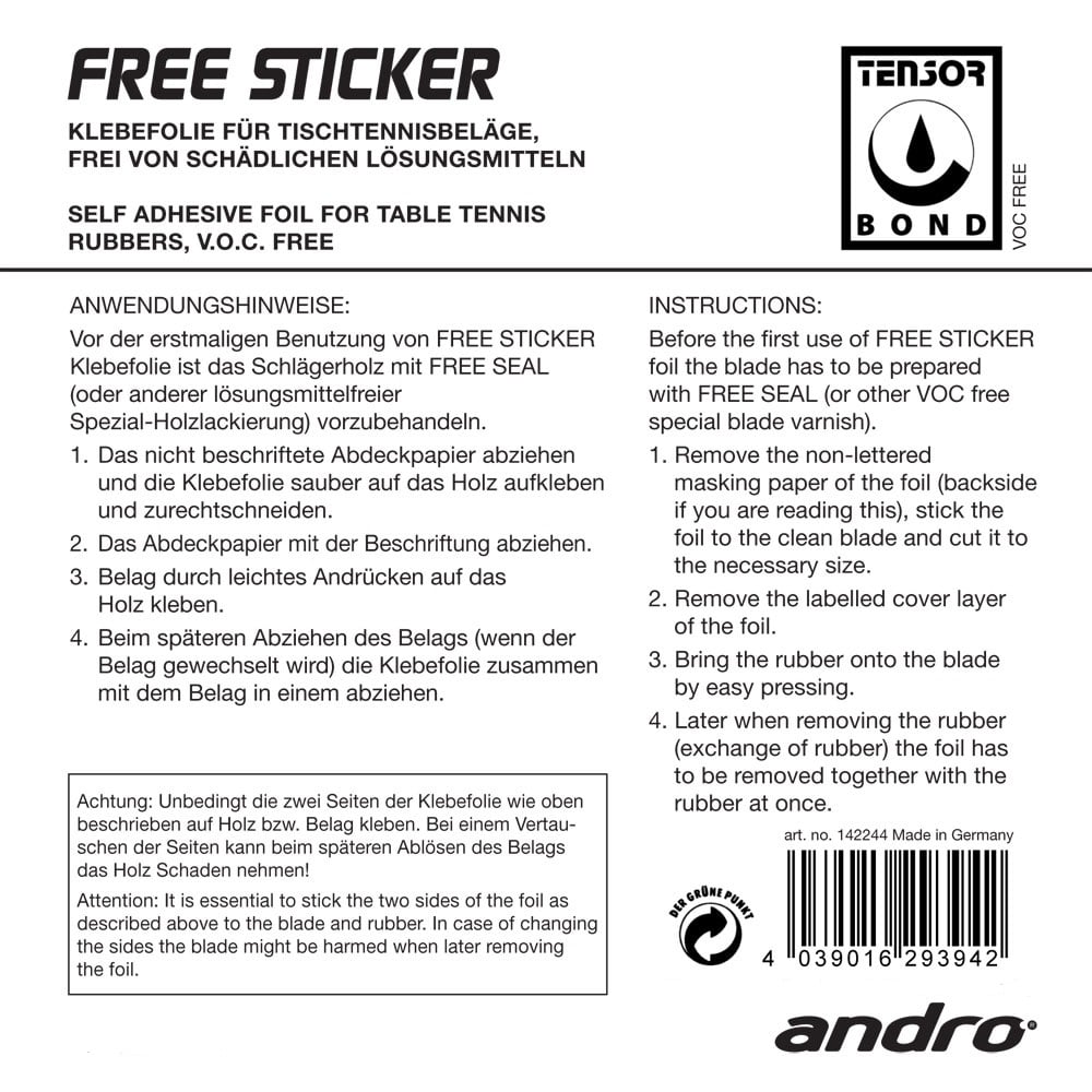 andro Free Sticker Glue Sheet