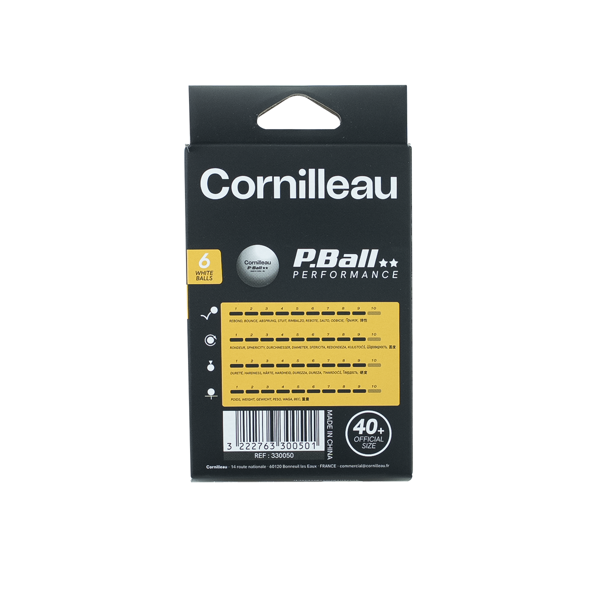 Cornilleau P-Ball ABS Evolution 2** Balls (pack of 6)