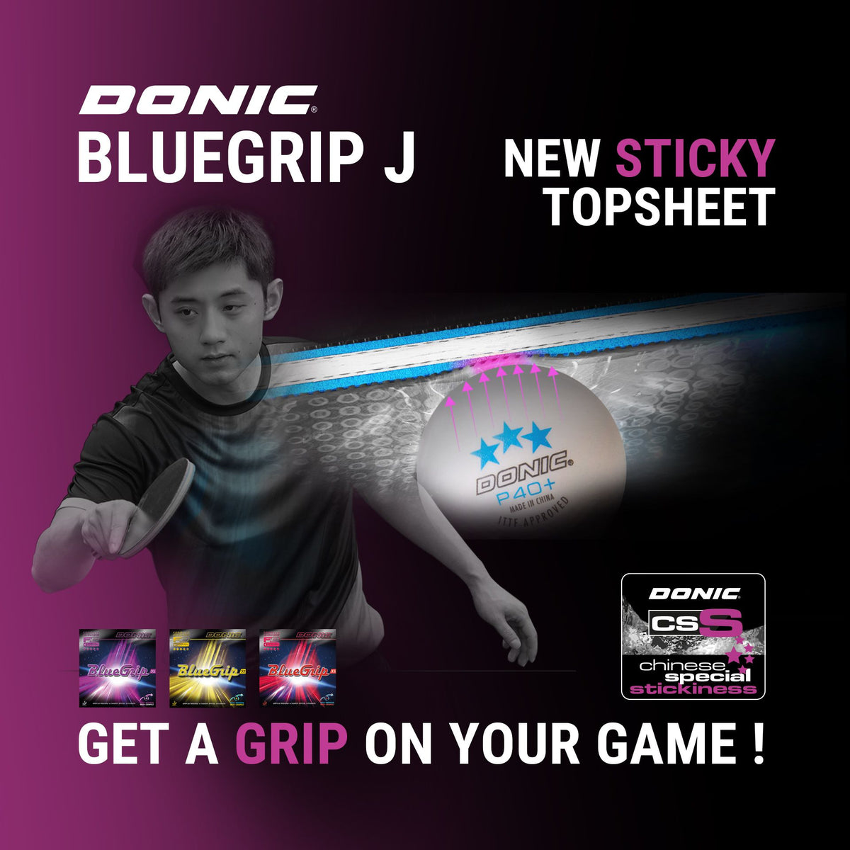 DONIC Bluegrip J3 Rubber