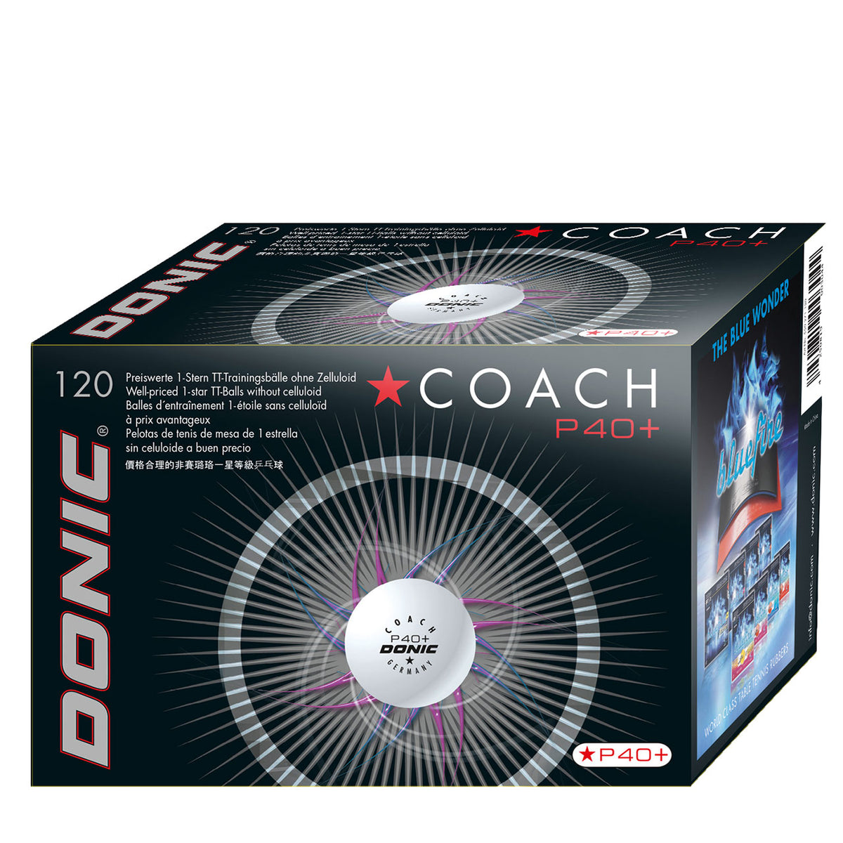 Donic P40+ Coach 1* White (120) ABS balls