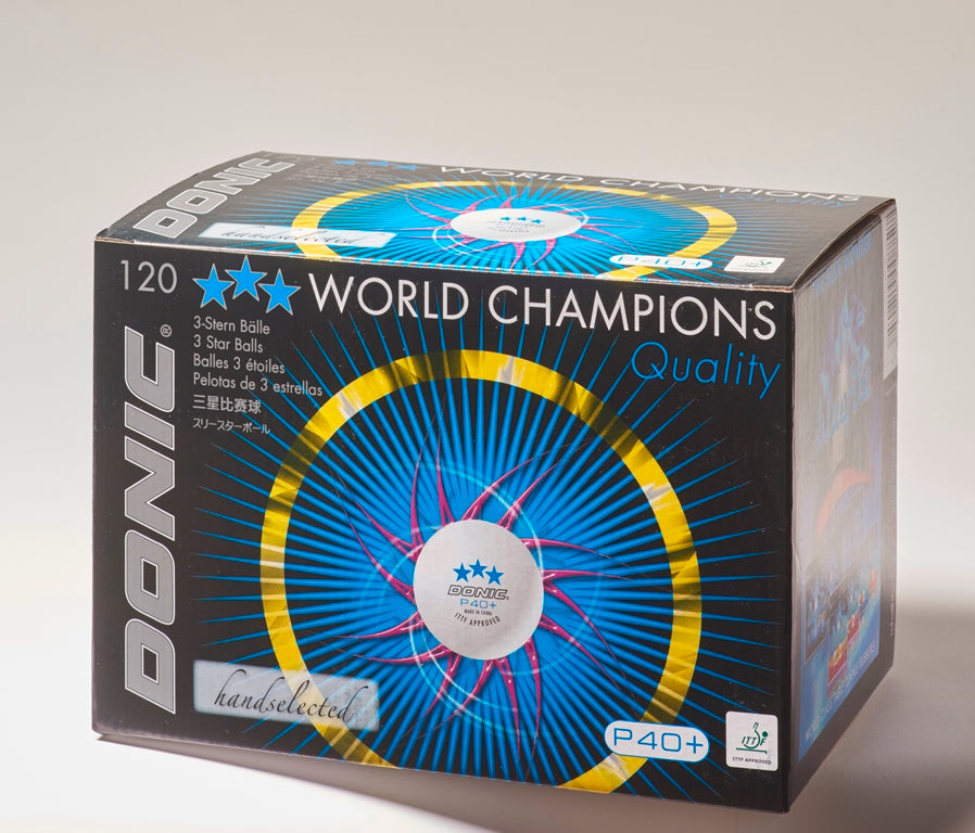 Balls Donic P 40+ Poly 3* White (120)