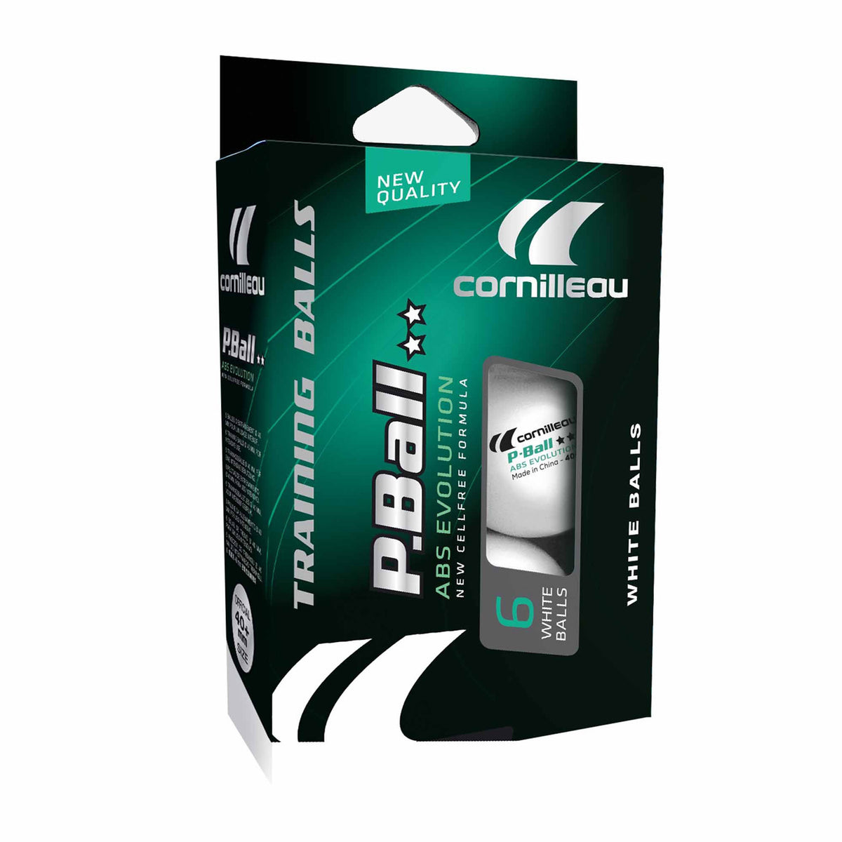 Cornilleau P-Ball ABS-Evolution 40+ 2* Balls (pack of 6)
