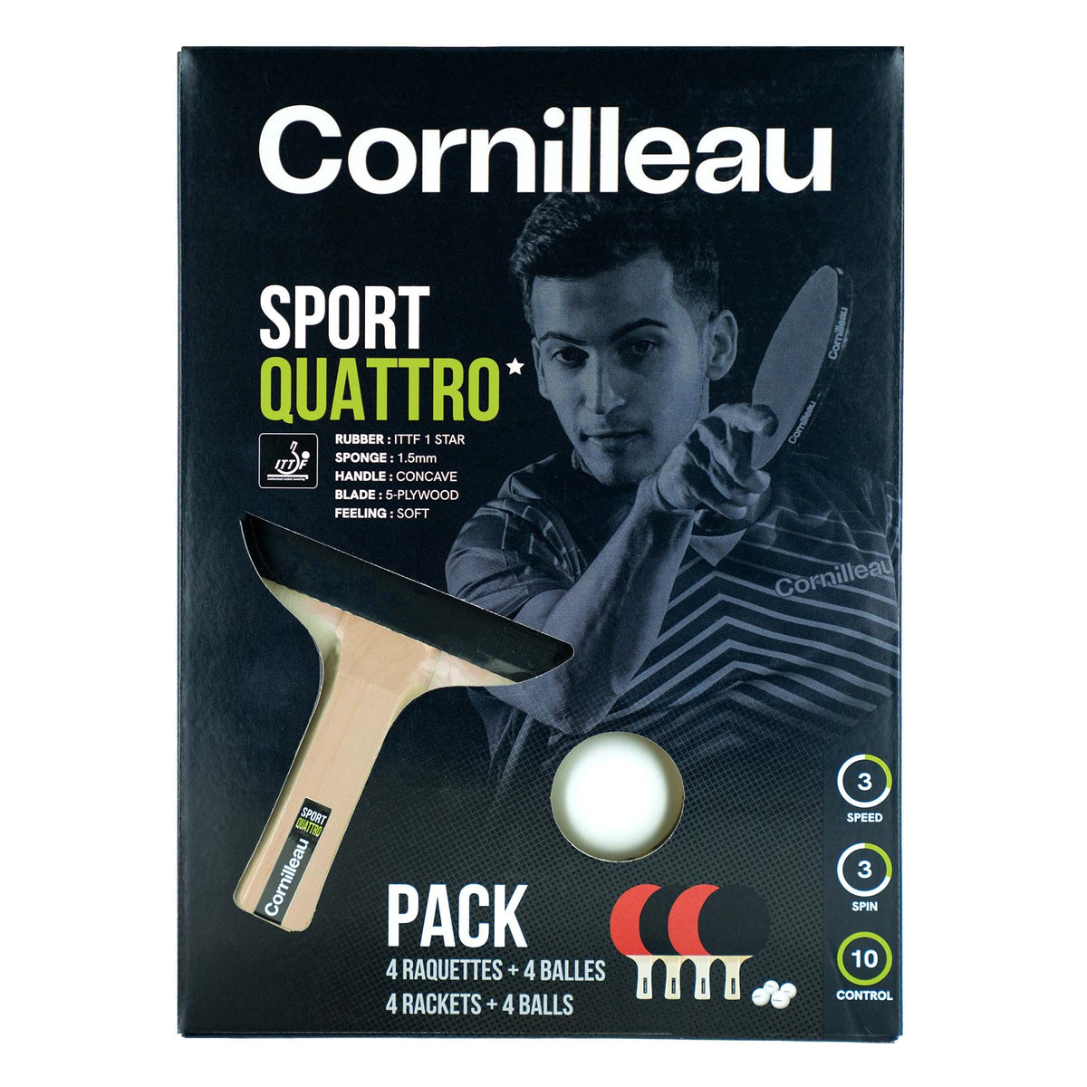 Cornilleau Sport Pack Quattro Racket Set