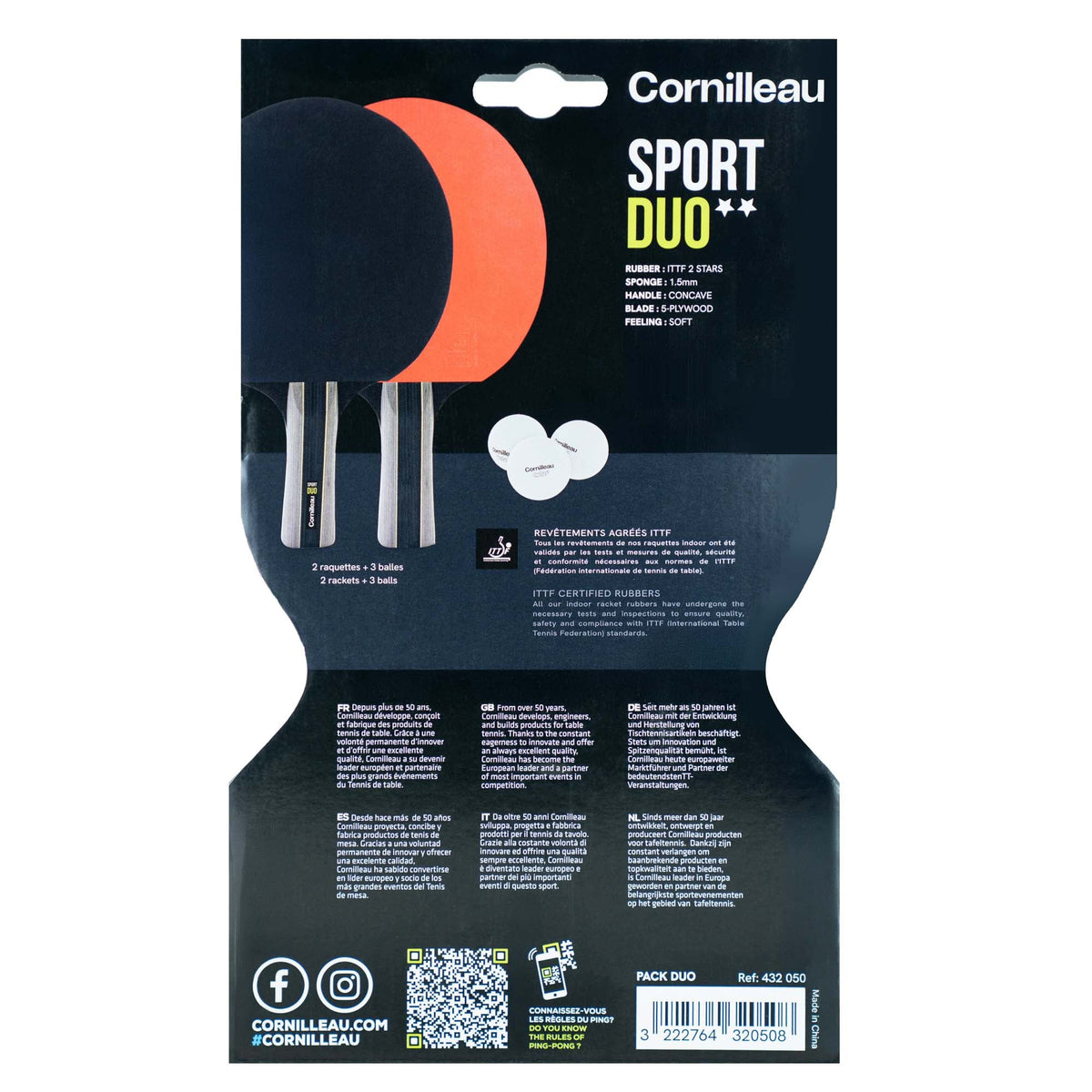 Cornilleau Sport Pack Duo Racket Set