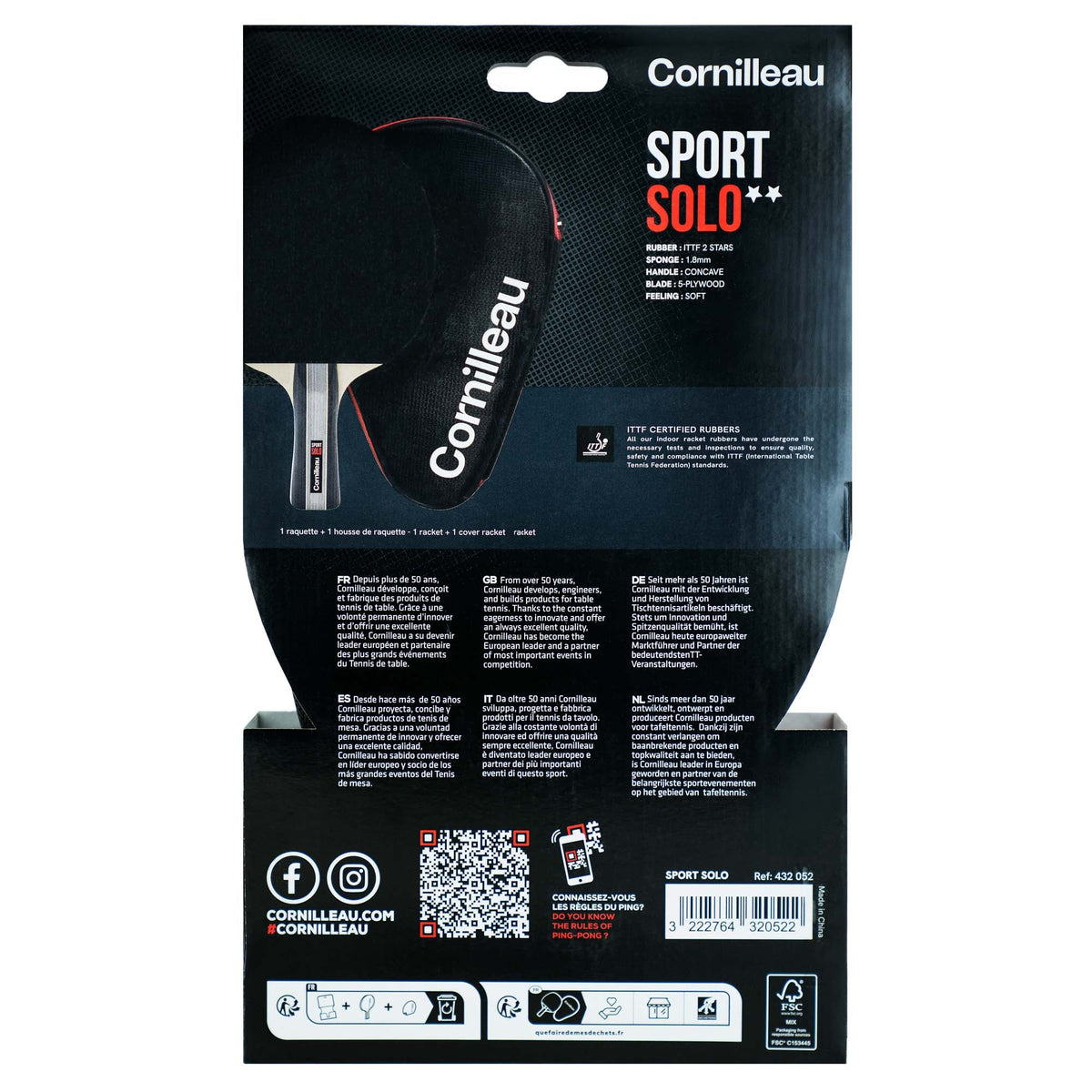 Cornilleau Sport Pack Solo Racket Set