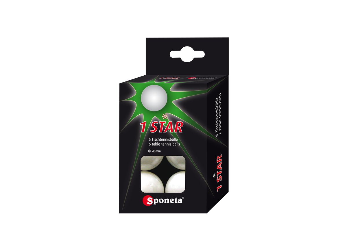 Sponeta Leisure 1* White (6) Balls